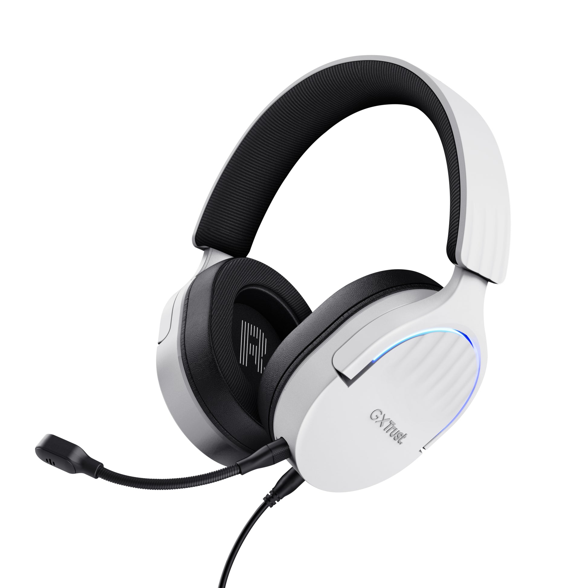 Trust GXT490 FAYZO Gaming-Headset – Over-Ear, Stereo, Verkabelt (USB-A), ANC, Weiss