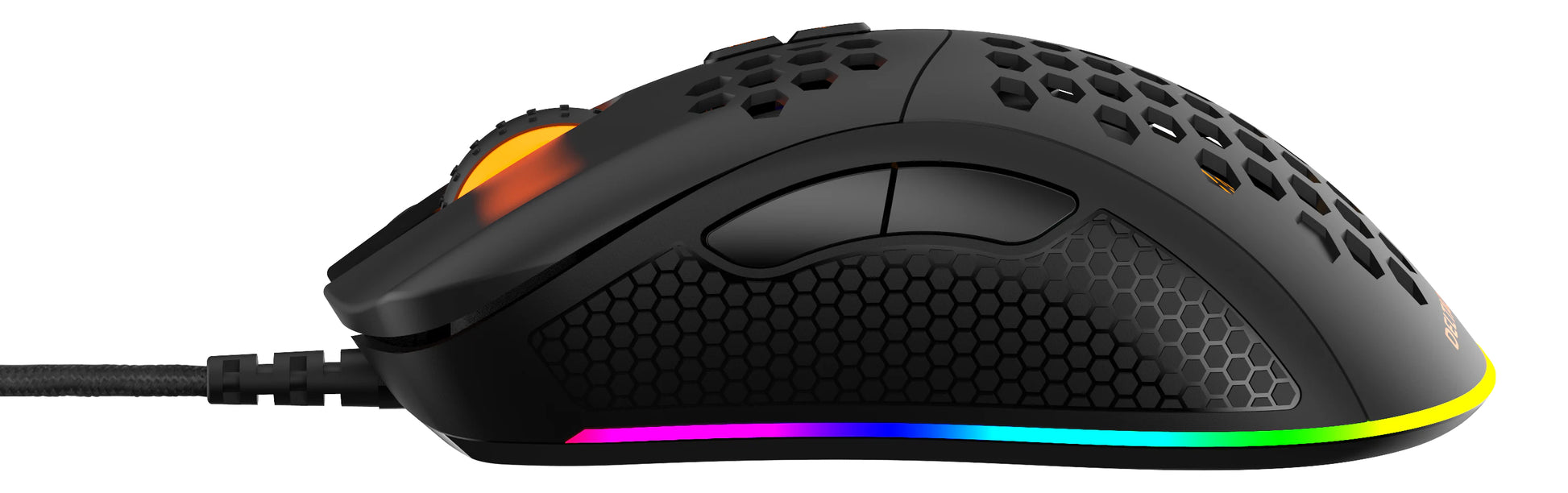 Deltaco Gaming DM210 RGB – Gaming-Maus – Kabelgebunden (USB-A), 6400 DPI, Rechtshänder, Schwarz