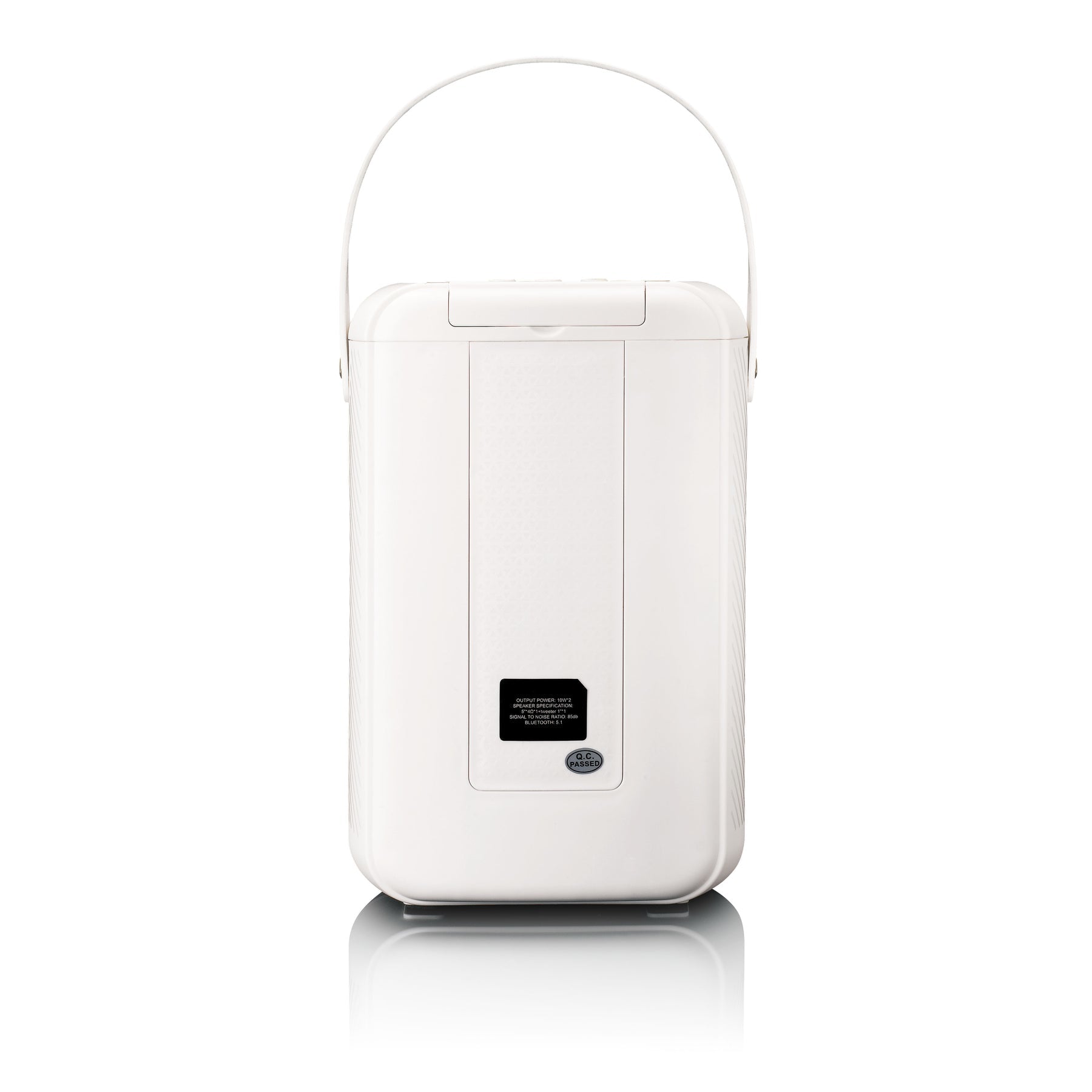 Lenco BTC-060WH – Bluetooth-Lautsprecher – 20 W, 12 h Akku, mit drahtlosem Mikrofon, Weiss