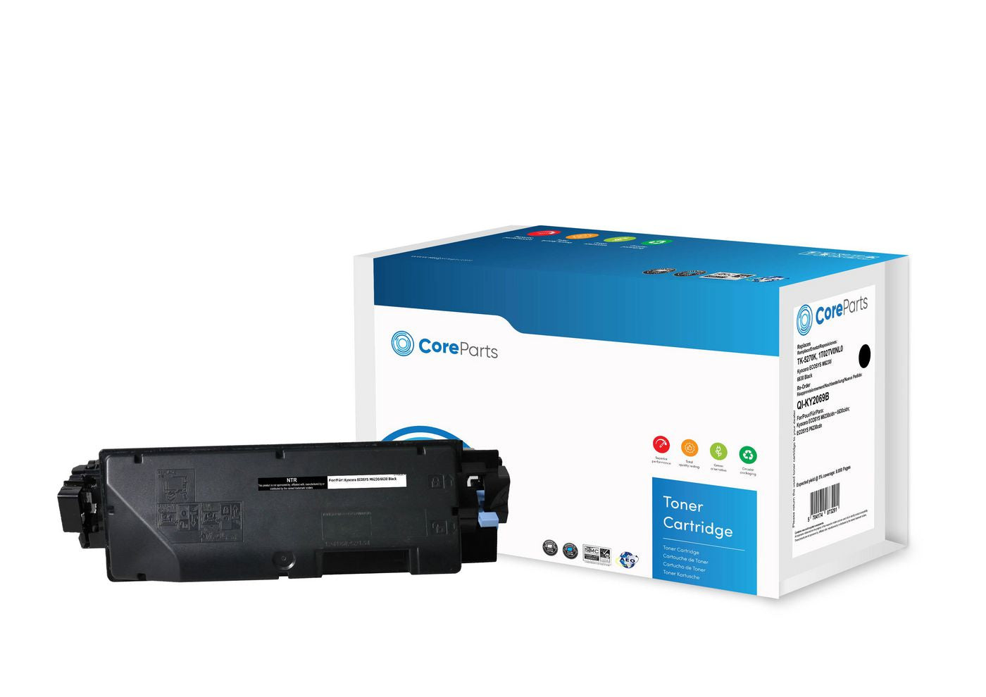 CoreParts Toner TK5270K-NTR – Schwarz, 8000 Seiten – für Kyocera M6230/M6630