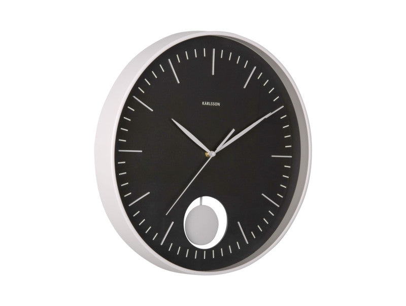 Karlsson Wanduhr – Analog, Ø 40,6 cm, Grau, Kunststoff