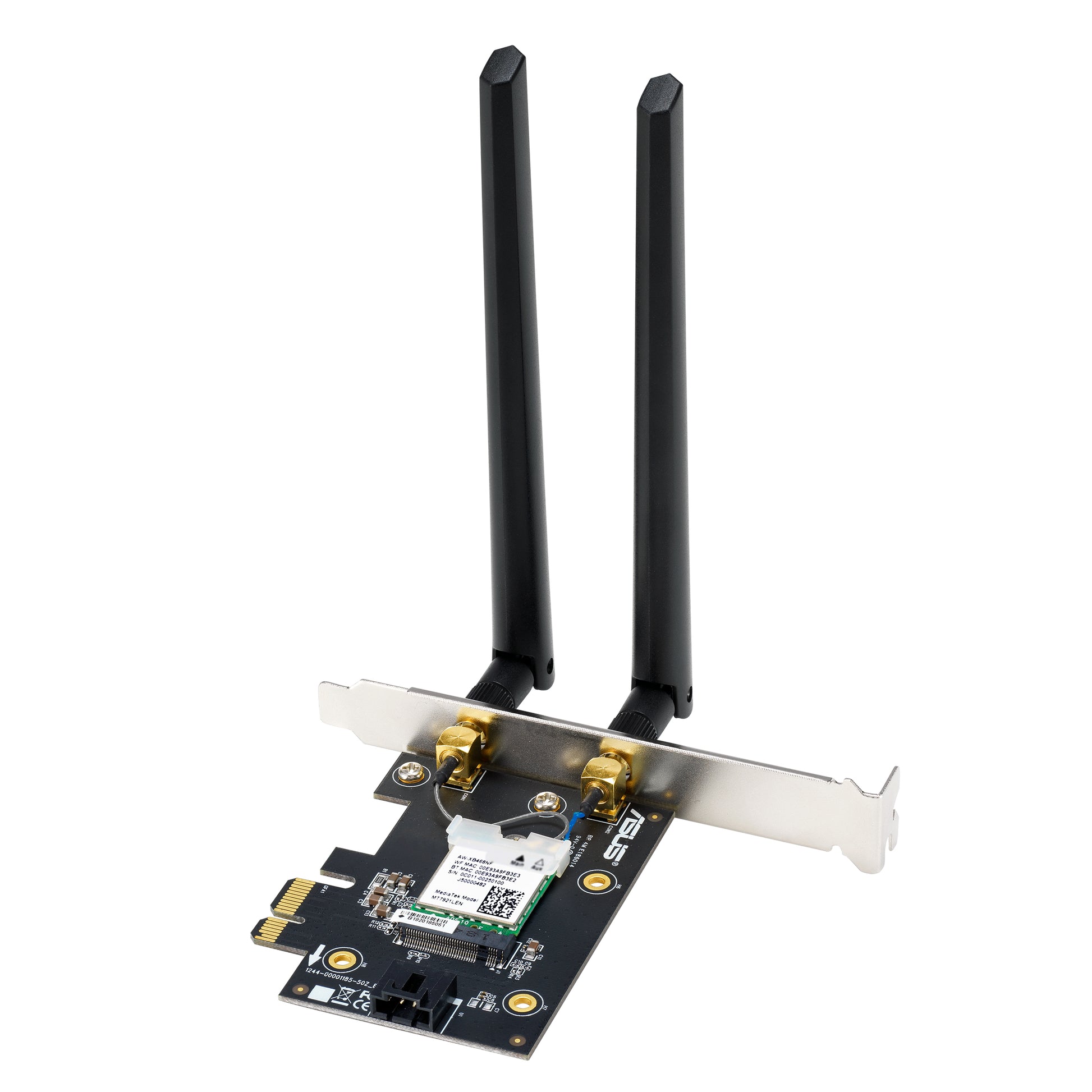 ASUS PCE-BE6500 – PCIe WLAN-Karte – Wi-Fi 7 (2,4/5/6 GHz), 2,9 Gbit/s, PCIe, Schwarz