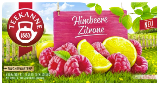 Teekanne Früchtetee Himbeer & Zitrone – Teebeutel 20 Beutel