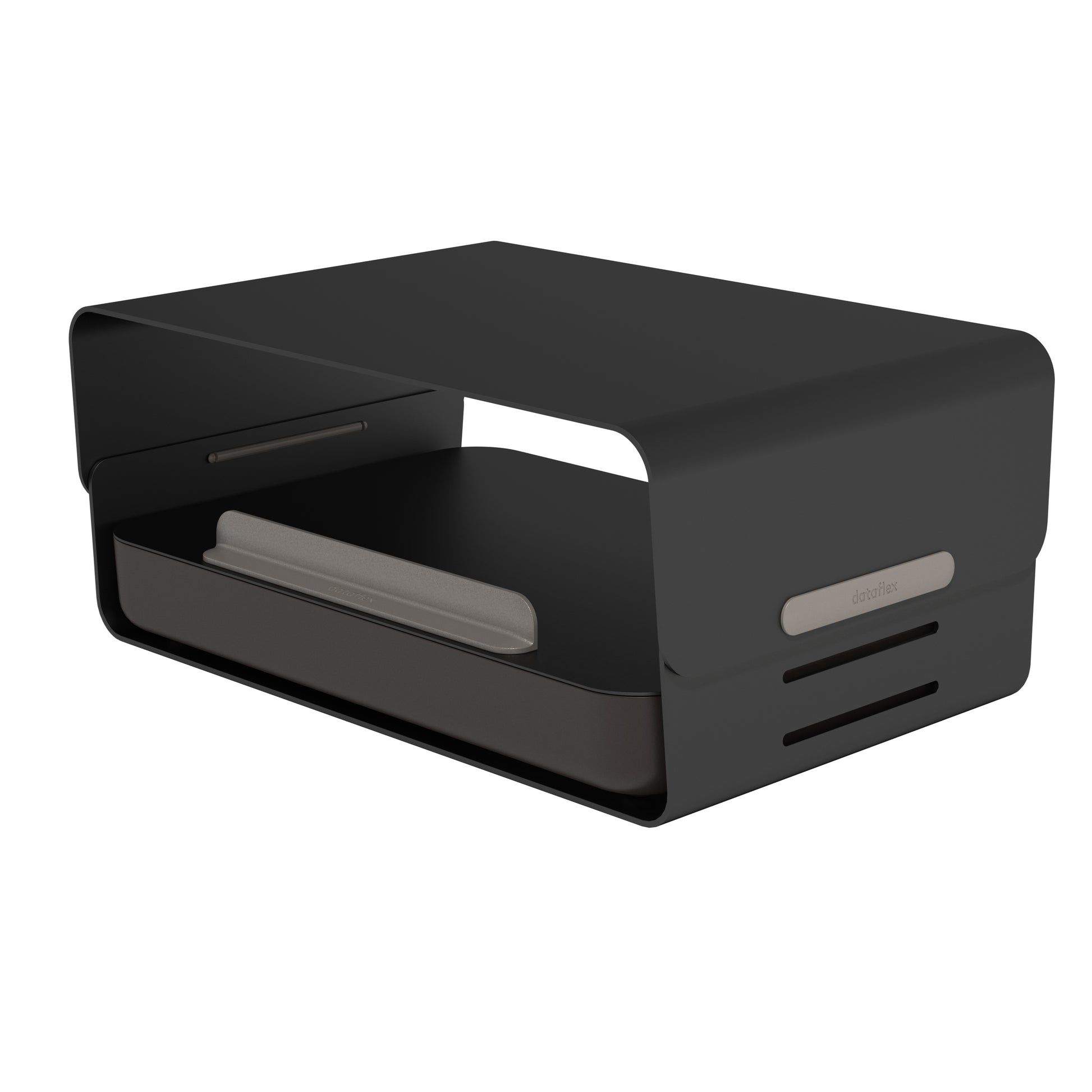 Dataflex Addit Bento Schreibtisch-Organizer-Set – schwarz, Toolbox, Monitorerhöhung, für Notebooks bis 15"