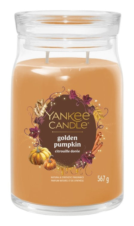 Yankee Candle Duftkerze Golden Pumpkin, Ø 9,9 × 15 cm