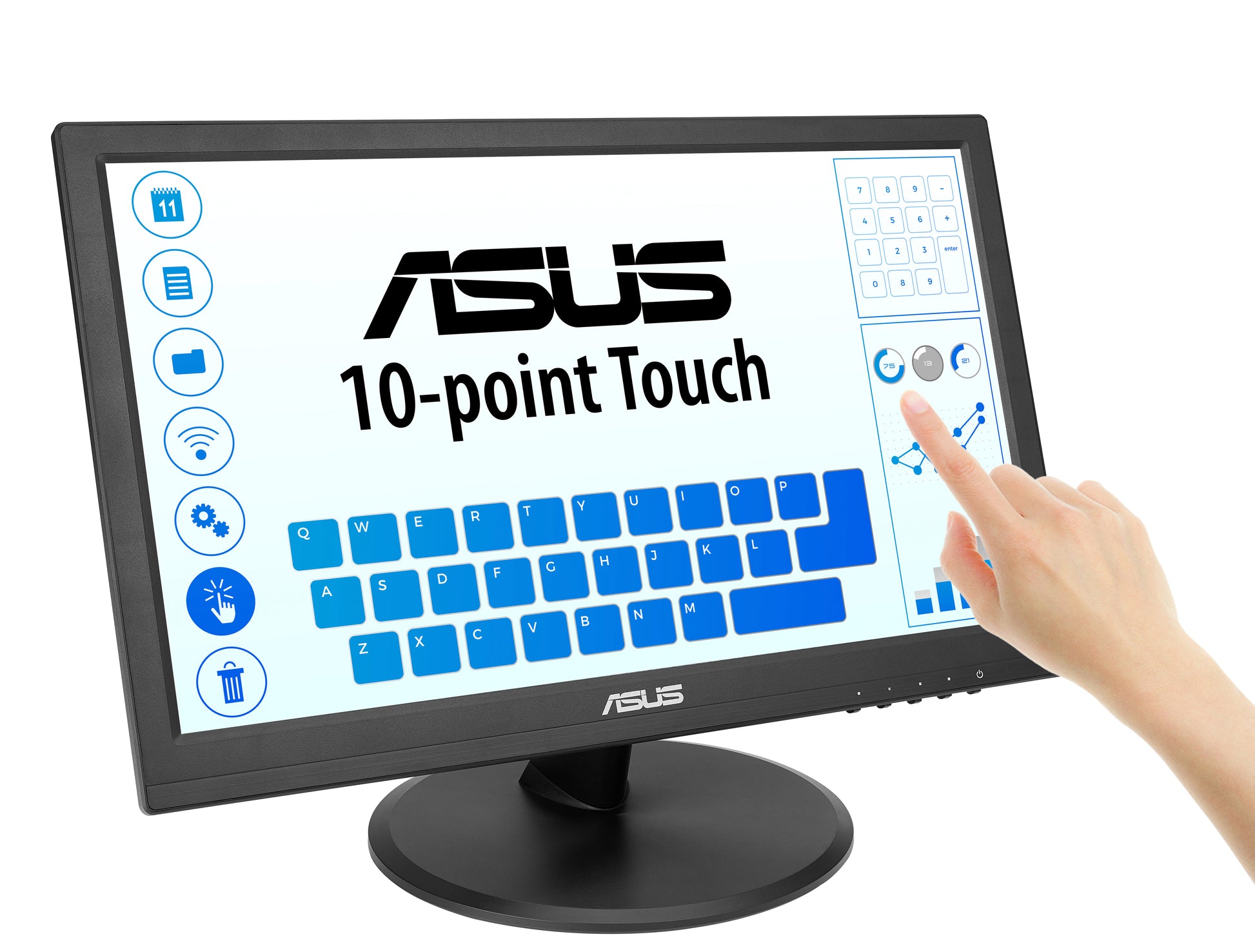 ASUS 169He – Interaktives Touch-Display 15,6" – Full HD (1920 × 1080), IPS, PCAP-Touch (10-Punkt), blendfrei