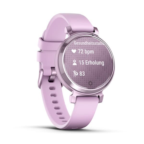 Garmin Lily 2 – Smartwatch – 35,4 mm, GPS, Bluetooth, Gorilla Glass, 50 m, Flieder, Universelle Grösse, Sportarmband