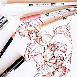 Tombow Starter Kit Handlettering Manga – 3 ABT Pro Dual Brush Pens