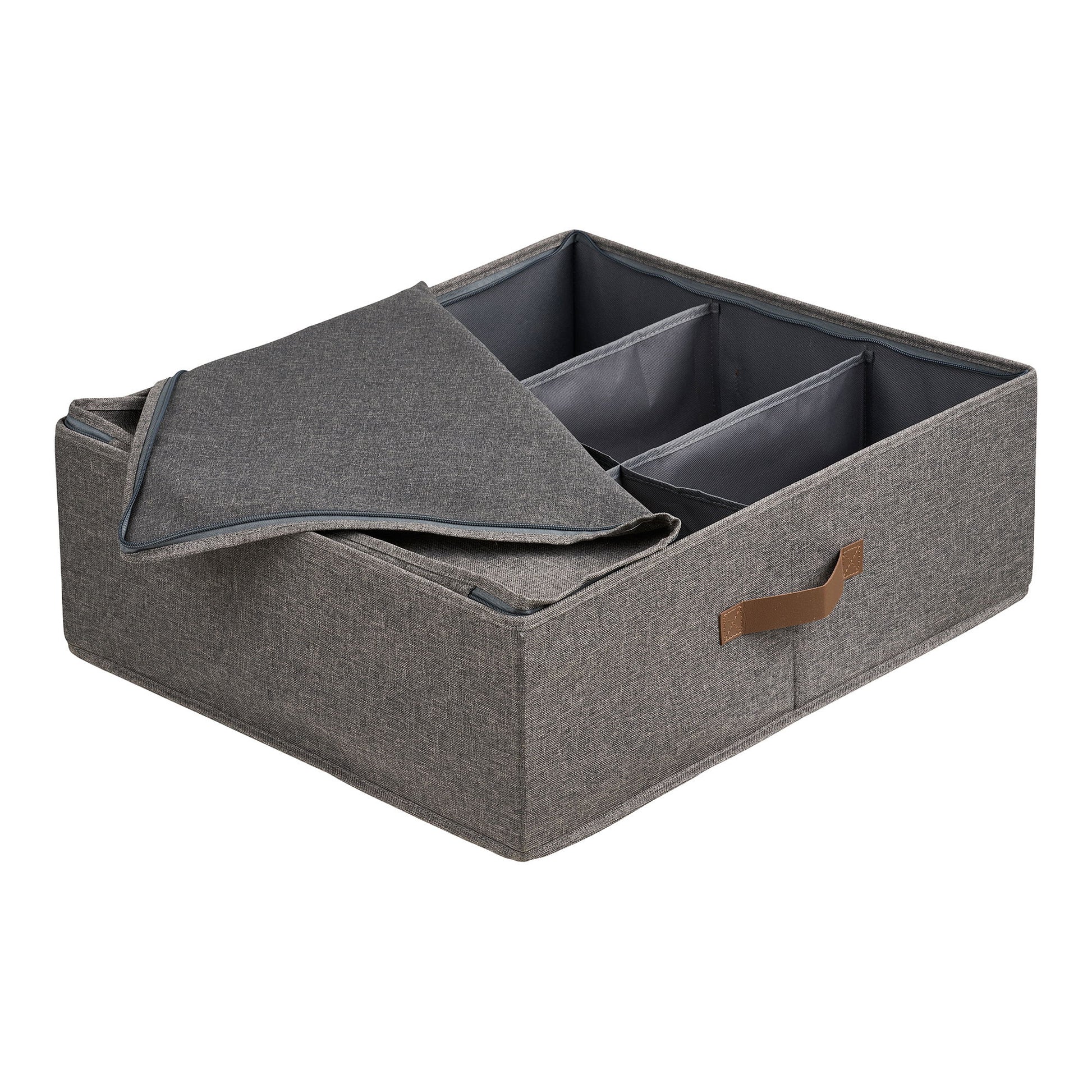 House Nordic Noto Aufbewahrungsbox – Polyester – Dunkelgrau – 560 × 180 × 470 mm