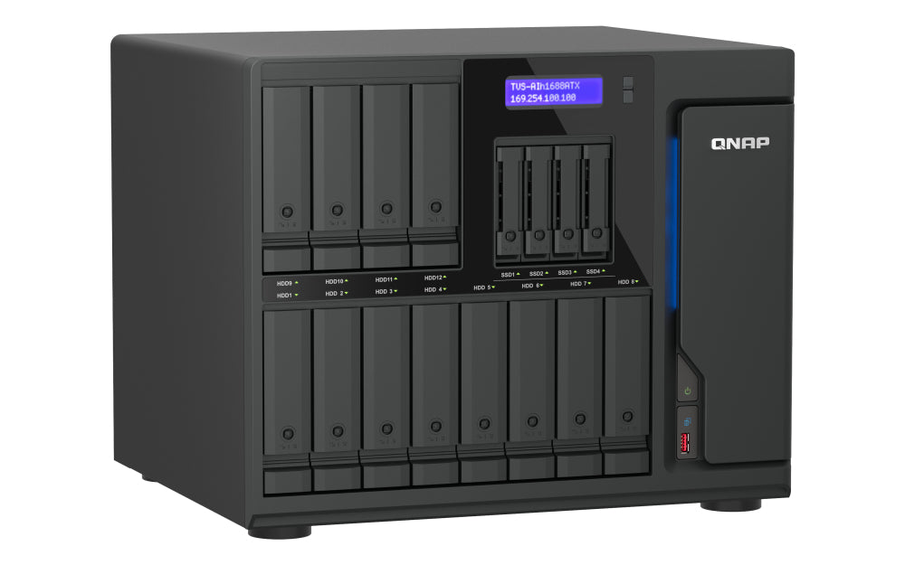 QNAP 16-Bay Tower NAS – Intel Core Ultra9 285, 32 GB RAM, 10GbE, QuTS hero