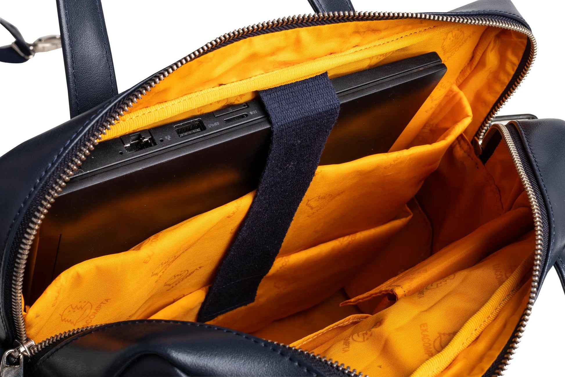 Exacompta Notebook-Rucksack bis 14" – Leder, Blau