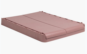 Exacompta Skandi Aufbewahrungsbox A4+ – klappbar, stapelbar, 375 × 40 × 275 mm, altrosa, Kunststoff (recycelt)