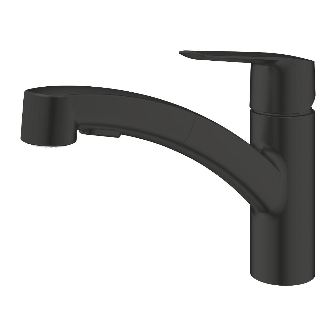 GROHE Start – Küchenarmatur, 5,1 × 22,7 × 18,5 cm, Messing, Schwarz, ausziehbare Brause