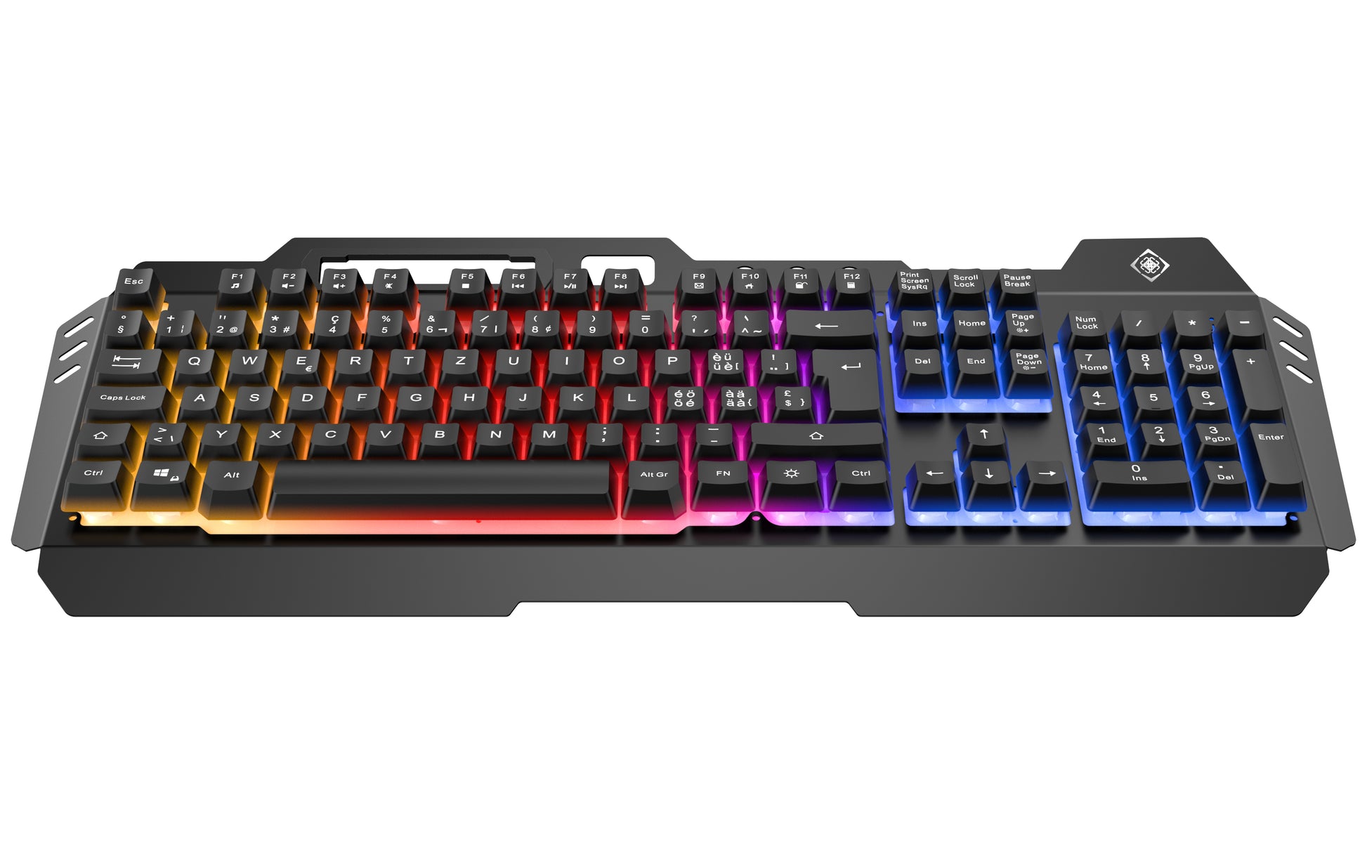 Deltaco Gaming GAM-113V2 – Tastatur-Maus-Set – Membran, RGB – verkabelt, USB-A – QWERTZ (CH) – schwarz