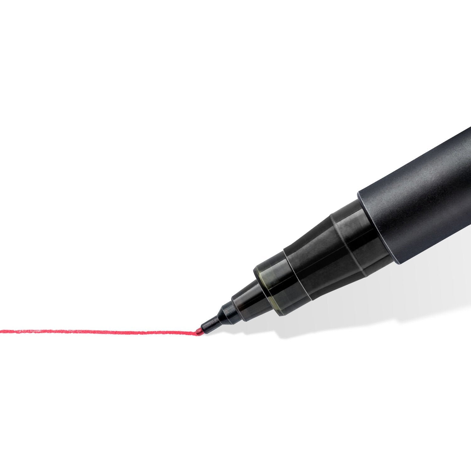 Staedtler Lumocolor 313 Permanentmarker – Rundspitze 0,4 mm – Rot – 10er-Pack – für Glas, Metall und Kunststoff
