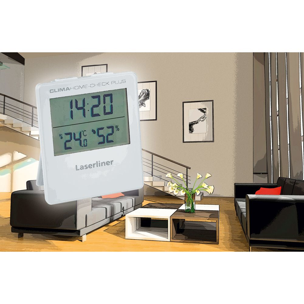 Laserliner Clima Home Check Plus Thermo-Hygrometer (Handgerät) – −9,9–50 °C, 20–80 %, Innen