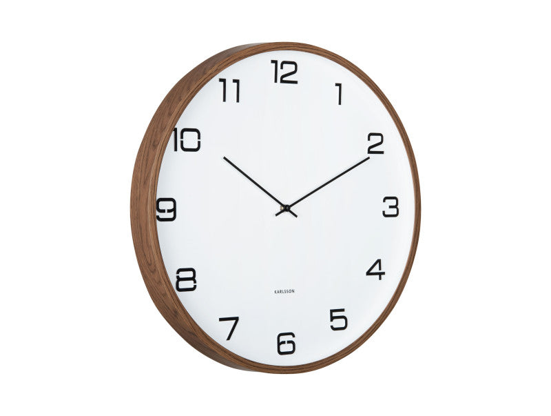 Karlsson Delicado Wanduhr – Analog, Ø 50,8 cm, Weiss, Kunststoff