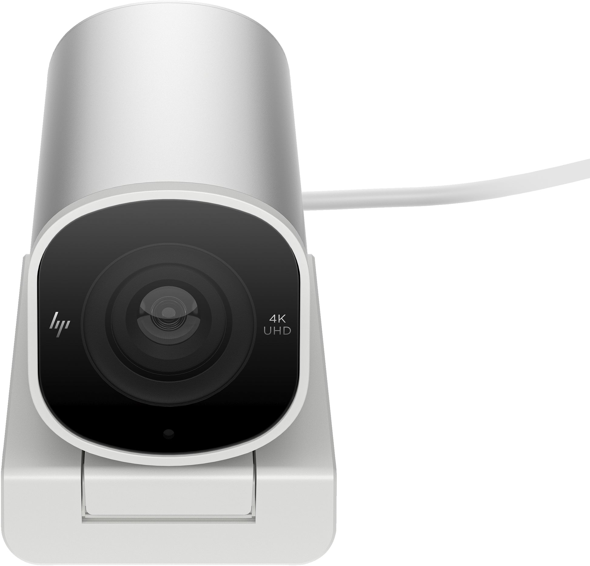 HP 960 – Webcam – 4K, bis 30 fps, USB‑A, Autofokus, 5× digitaler Zoom, Stereo-Mikrofon, Silber