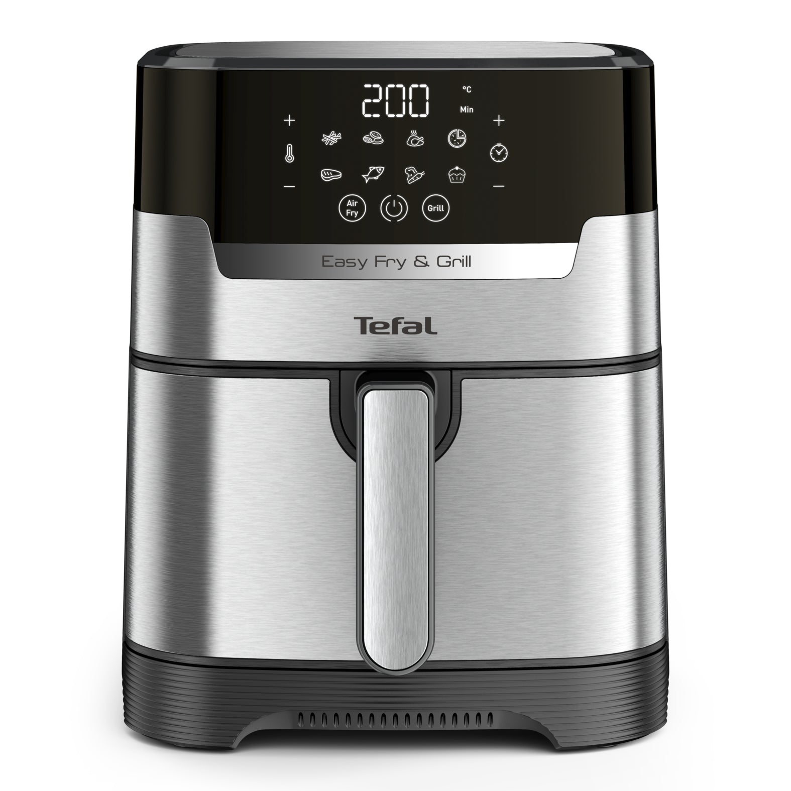 Tefal Heissluftfritteuse EY505D15 – 4,2 l, Grill- und Bratfunktion, 1550 W – Edelstahl