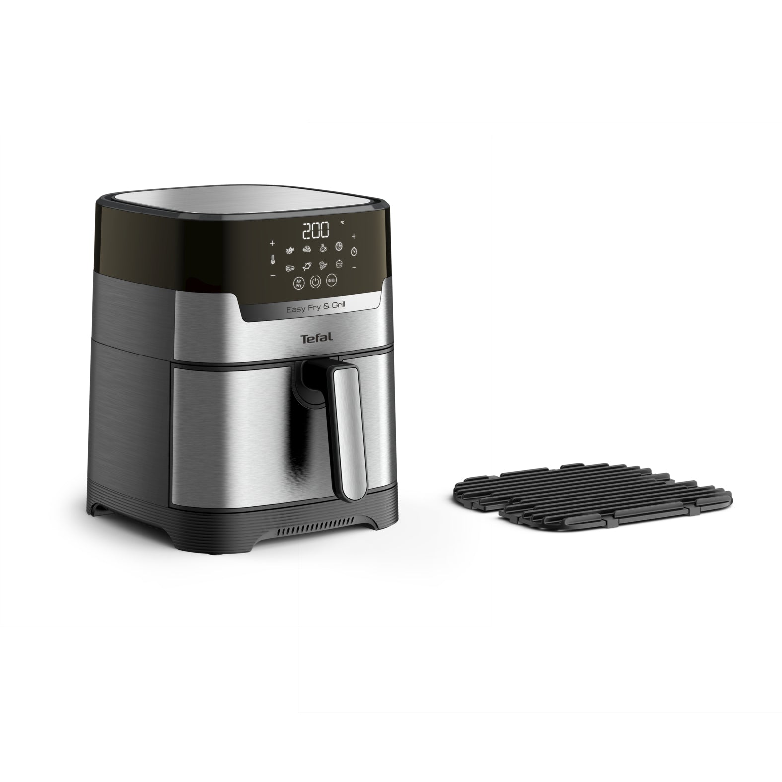 Tefal Heissluftfritteuse EY505D15 – 4,2 l, Grill- und Bratfunktion, 1550 W – Edelstahl