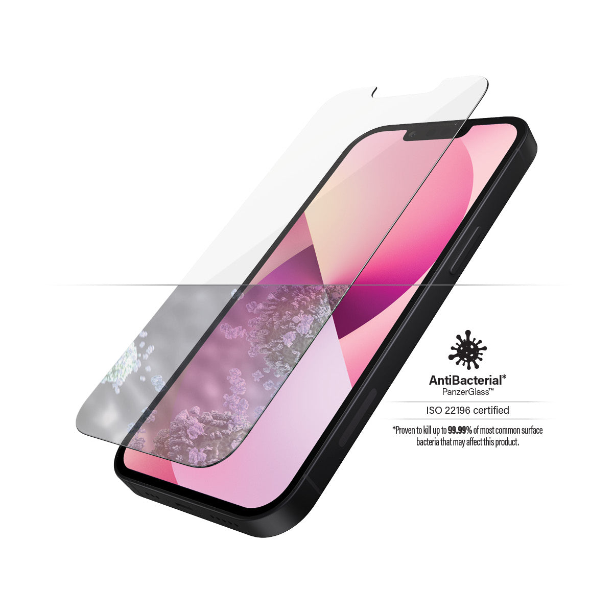 PanzerGlass Displayschutz (Panzerglas), Antibakteriell – für iPhone 13 mini