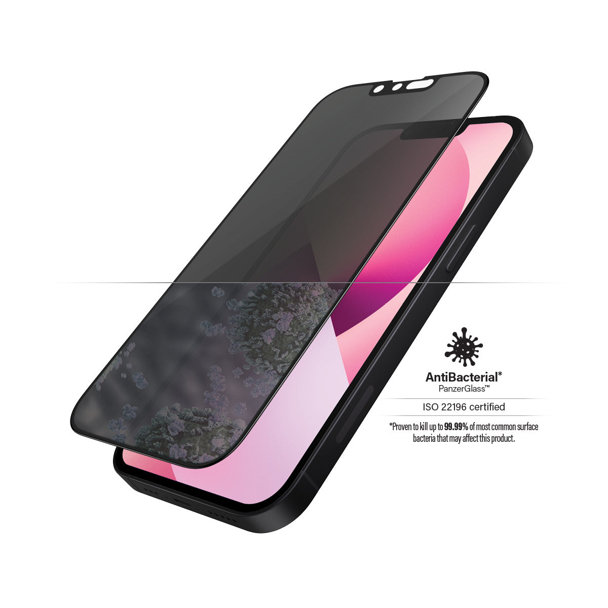PanzerGlass Displayschutzglas – für Apple iPhone 13 mini, kratzresistent, antibakteriell, Hartglas, transparent