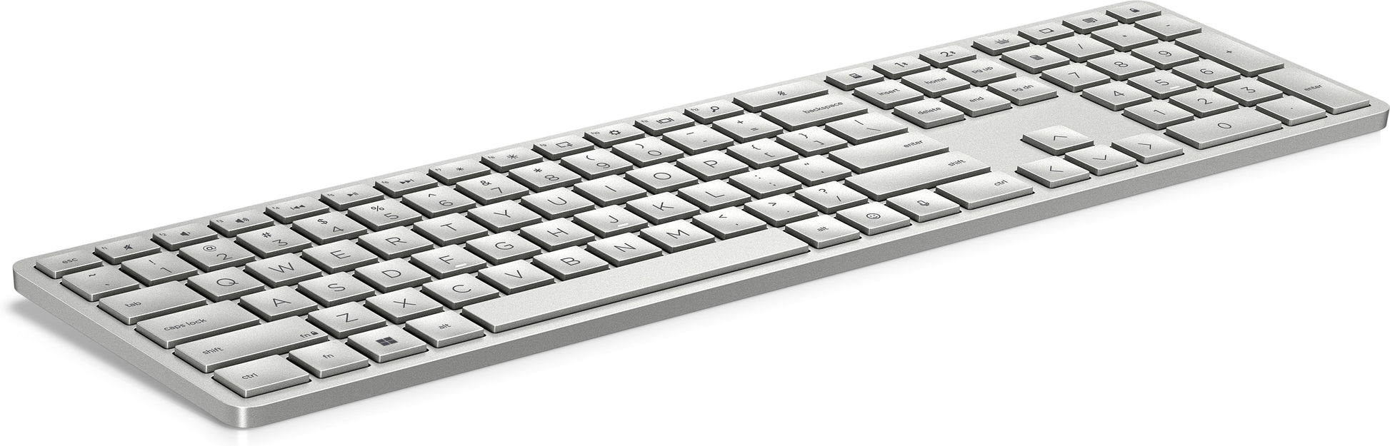 HP 970 Programmierbare Wireless K – Tastatur – Bluetooth (USB-C Ladeport) – Silber