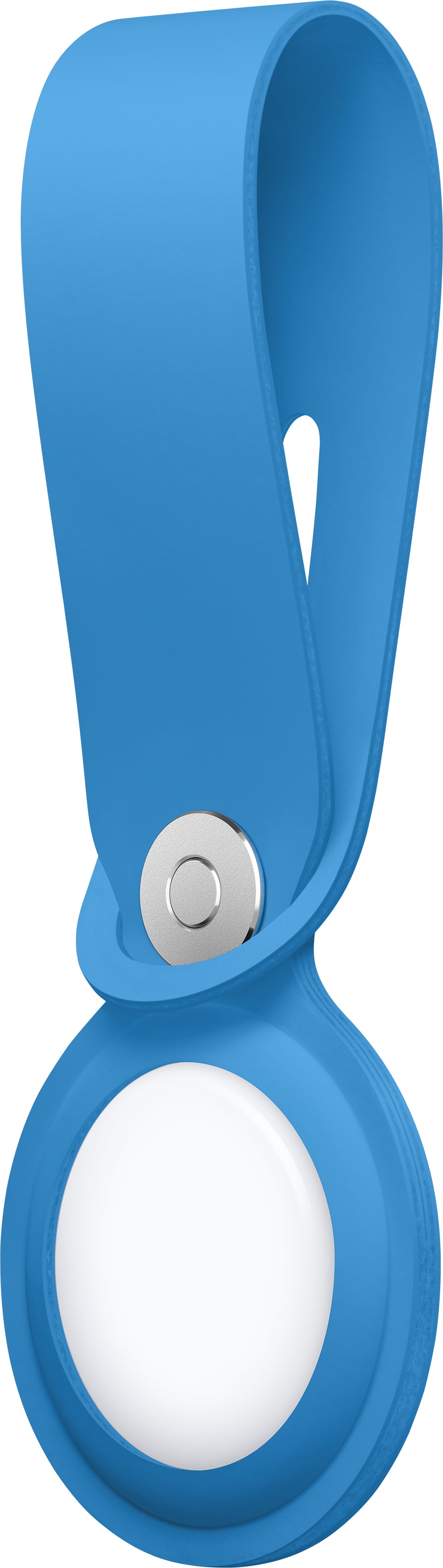Apple AirTag Schlüsselanhänger Schleife – Polyurethan, Capri Blue