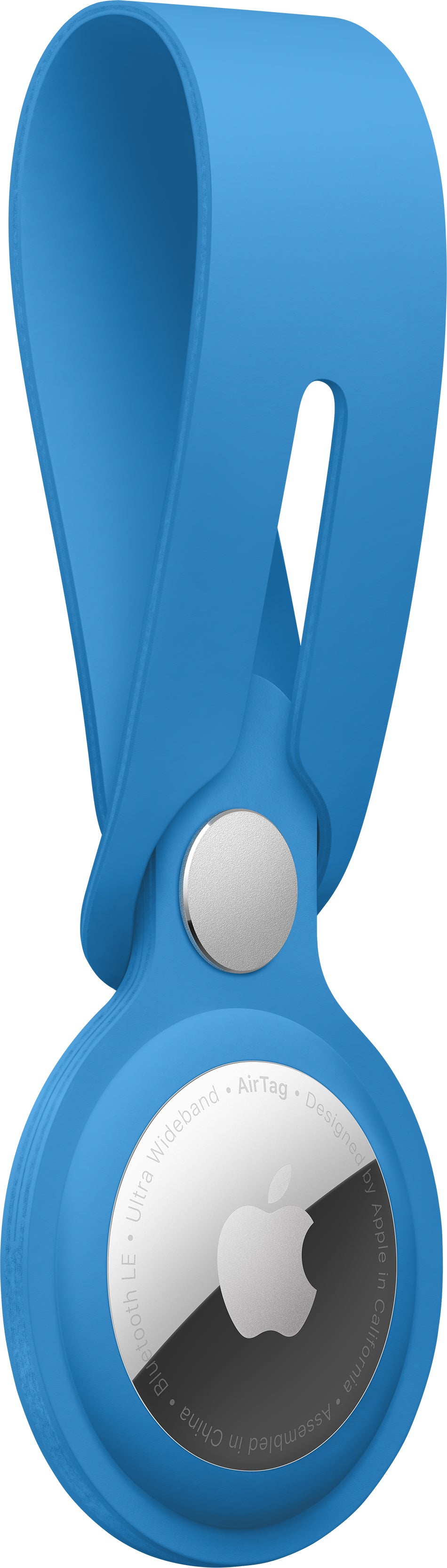 Apple AirTag Schlüsselanhänger Schleife – Polyurethan, Capri Blue