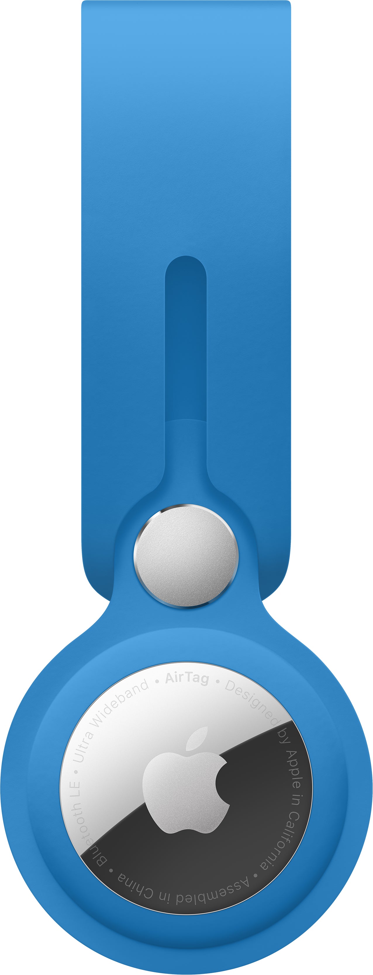 Apple AirTag Schlüsselanhänger Schleife – Polyurethan, Capri Blue