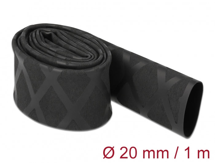 DeLOCK Schrumpfschlauch, Ø 20 mm, 1 m, schwarz