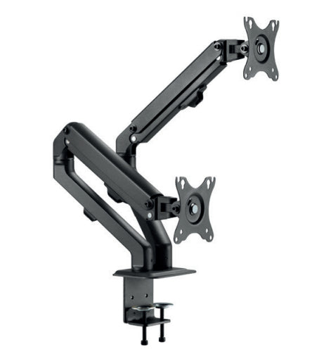 Hagor 8705 – Tischhalterung, 2 Monitore, Tischklemme, bis 27", VESA 75 × 75/100 × 100 mm, 7 kg