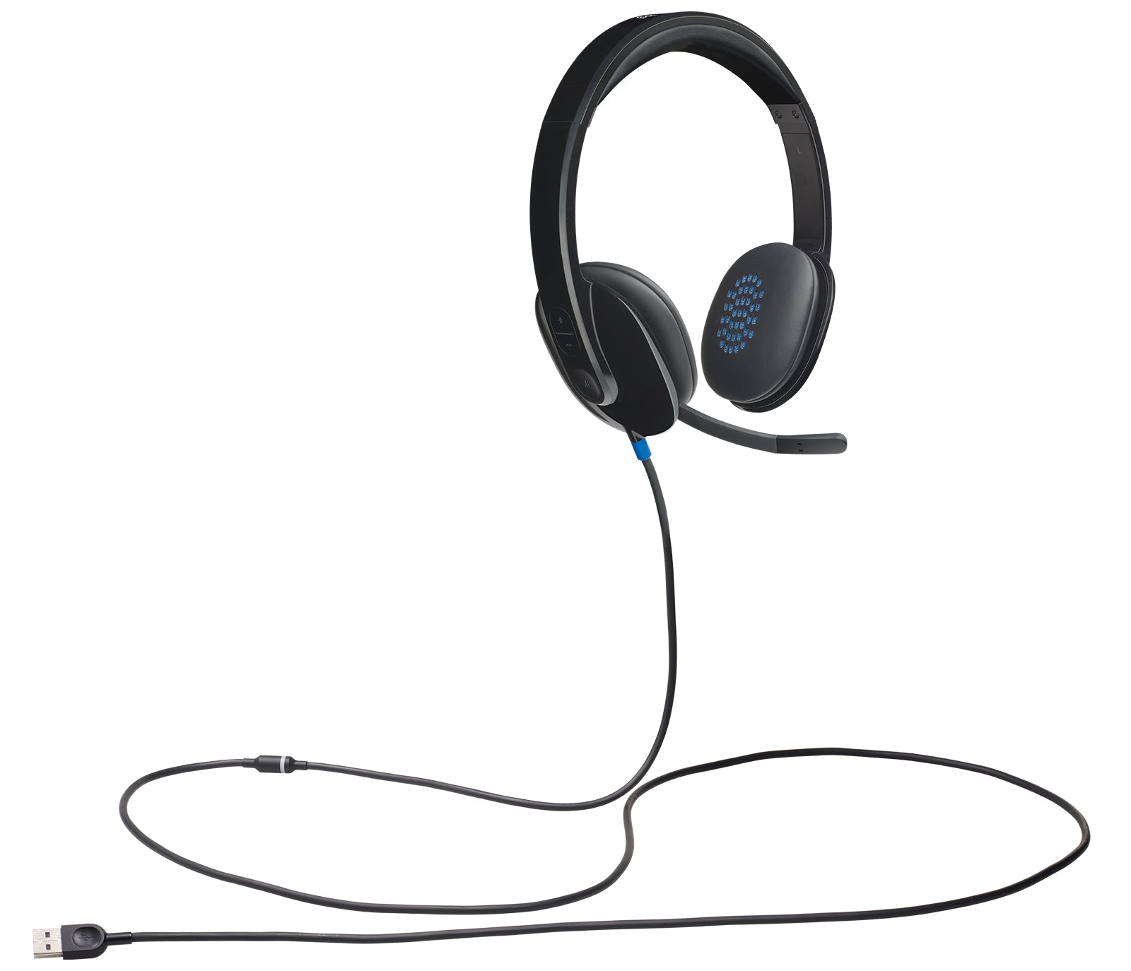 Logitech H540 Office-Headset – On-Ear, Stereo, Kabel (USB), Schwarz