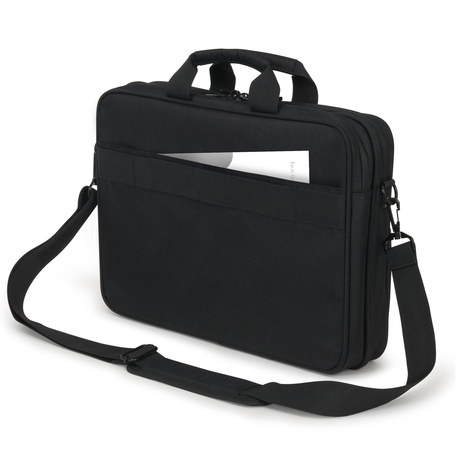 DICOTA Notebook-Tasche bis 15,6" – verschliessbar, mit Schultergurt – Schwarz