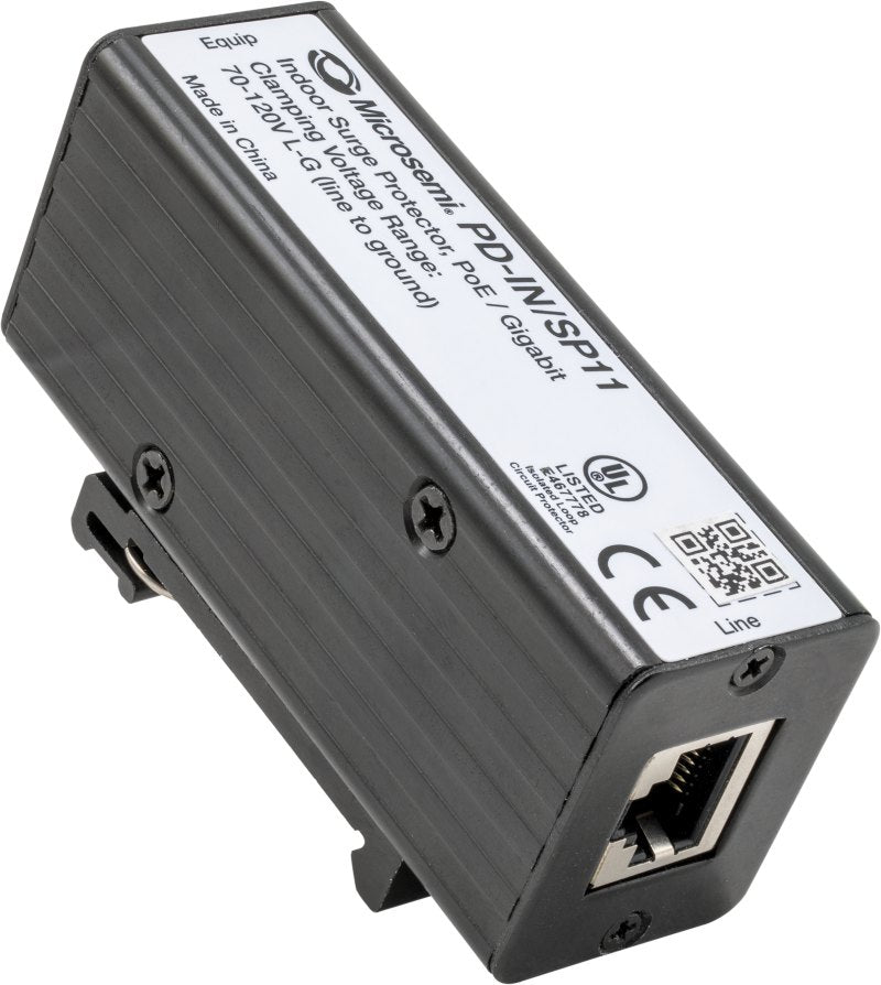 Microsemi PD-IN/SP11 Überspannungsschutz – 2× RJ‑45, 1 Gbit/s, Spitzenstrom 95 W