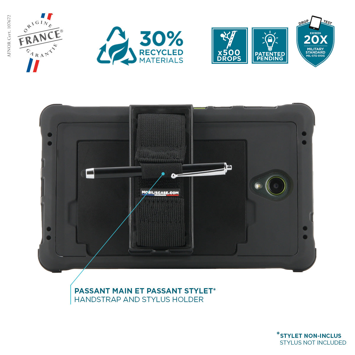 Mobilis Tablet-Hülle für Galaxy Tab Active5 8" – Schwarz