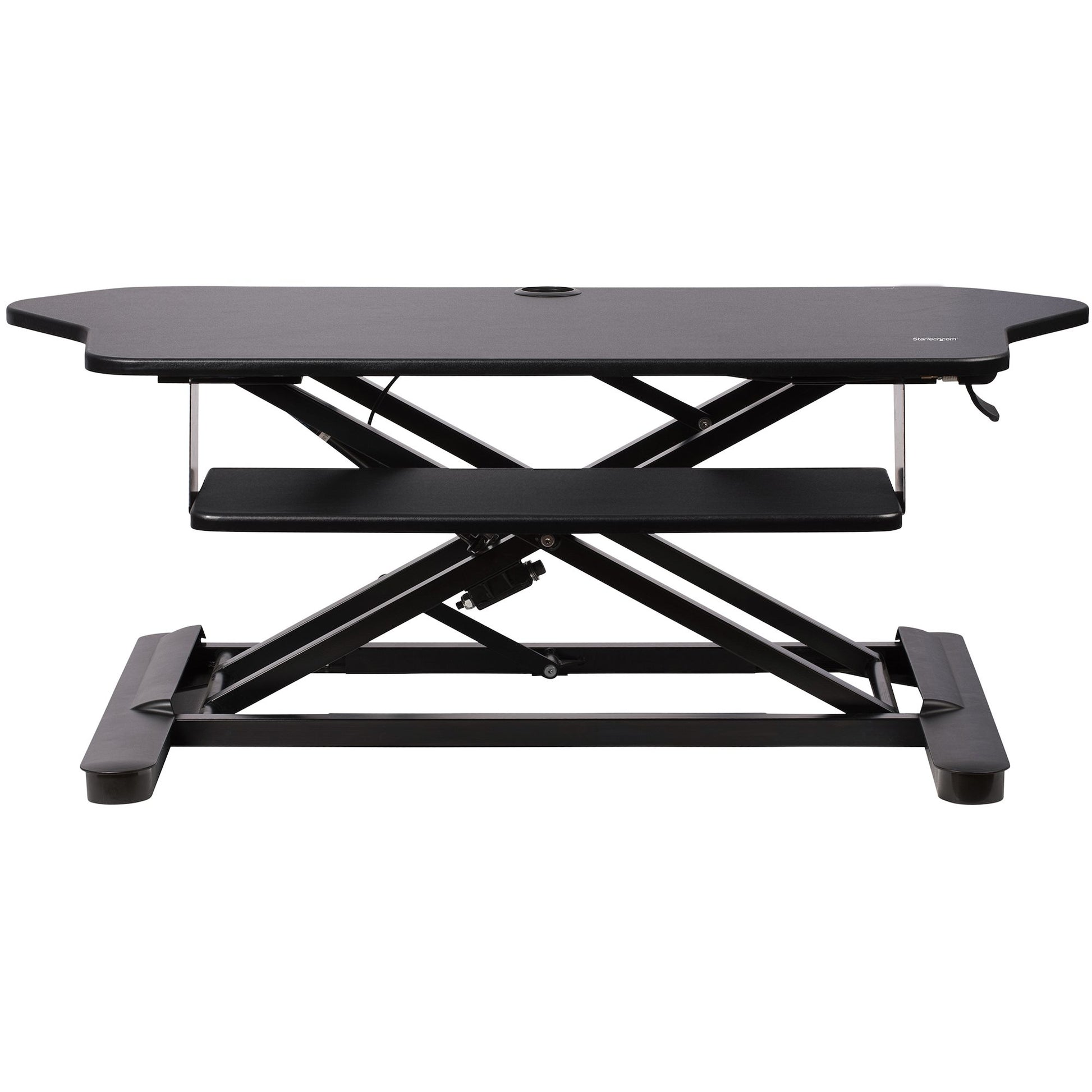 StarTech.com Schreibtischaufsatz, 90,8 × 53 cm, höhenverstellbar, für 2 Monitore, schwarz