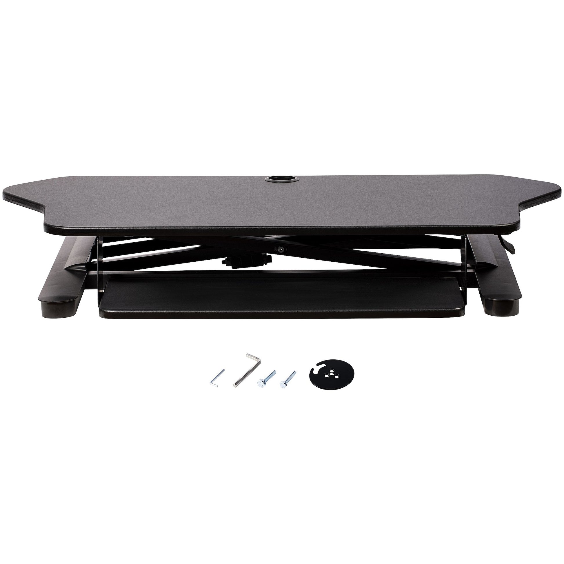 StarTech.com Schreibtischaufsatz, 90,8 × 53 cm, höhenverstellbar, für 2 Monitore, schwarz
