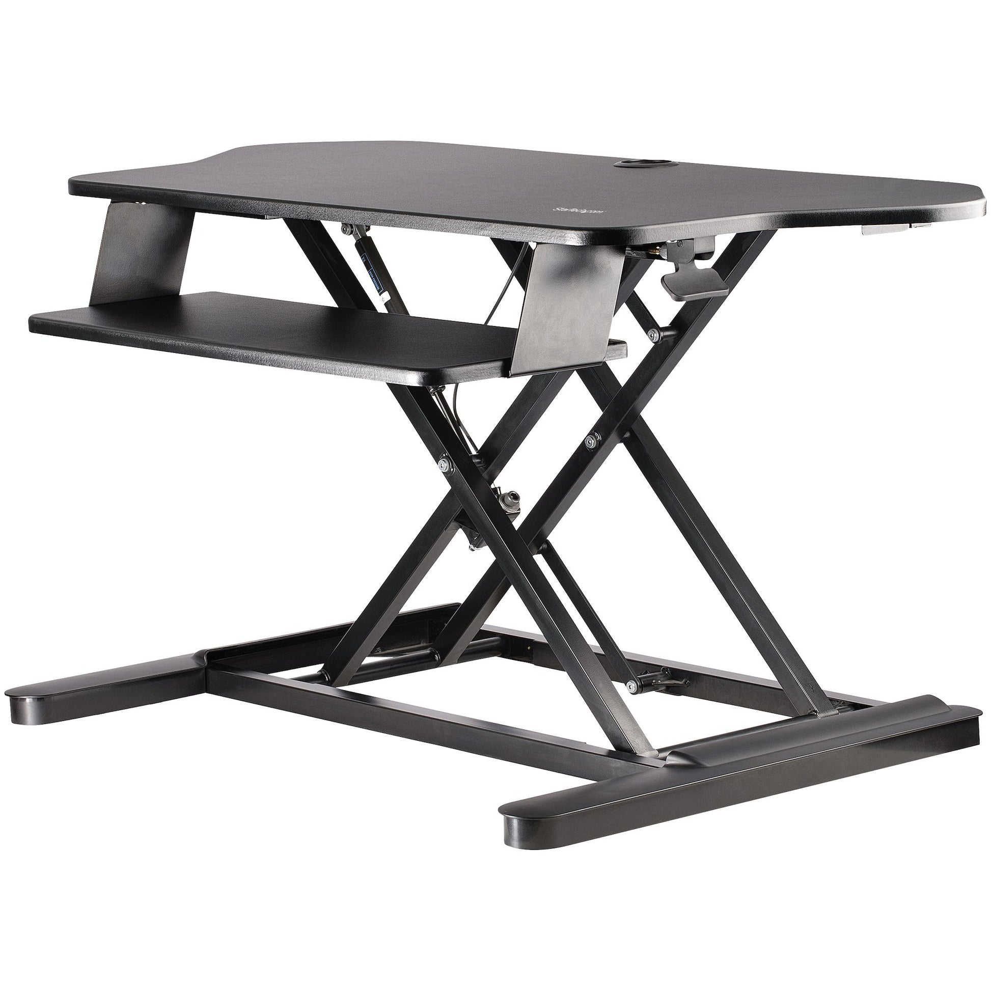 StarTech.com Schreibtischaufsatz, 90,8 × 53 cm, höhenverstellbar, für 2 Monitore, schwarz