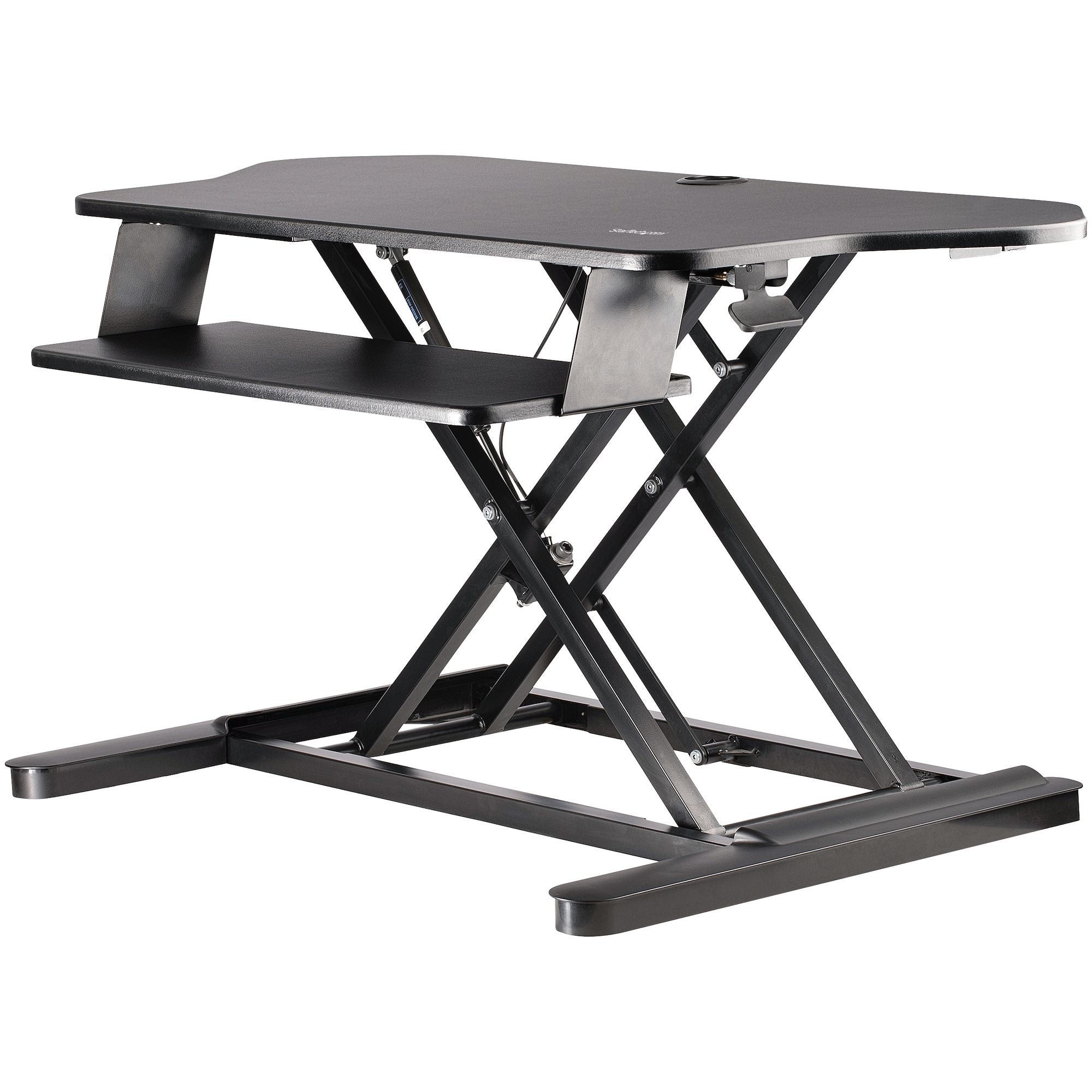 StarTech.com Schreibtischaufsatz, 90,8 × 53 cm, höhenverstellbar, für 2 Monitore, schwarz