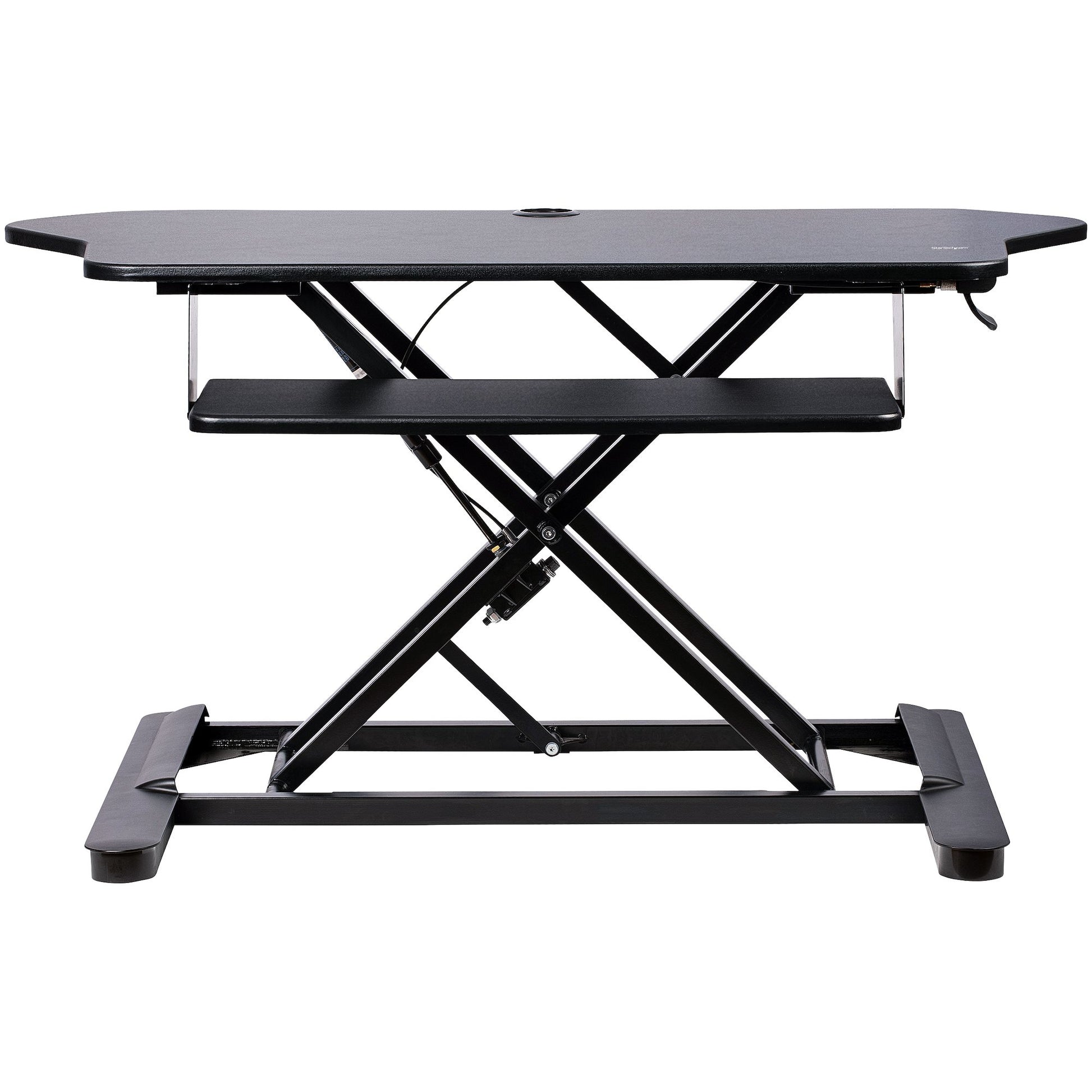StarTech.com Schreibtischaufsatz, 90,8 × 53 cm, höhenverstellbar, für 2 Monitore, schwarz