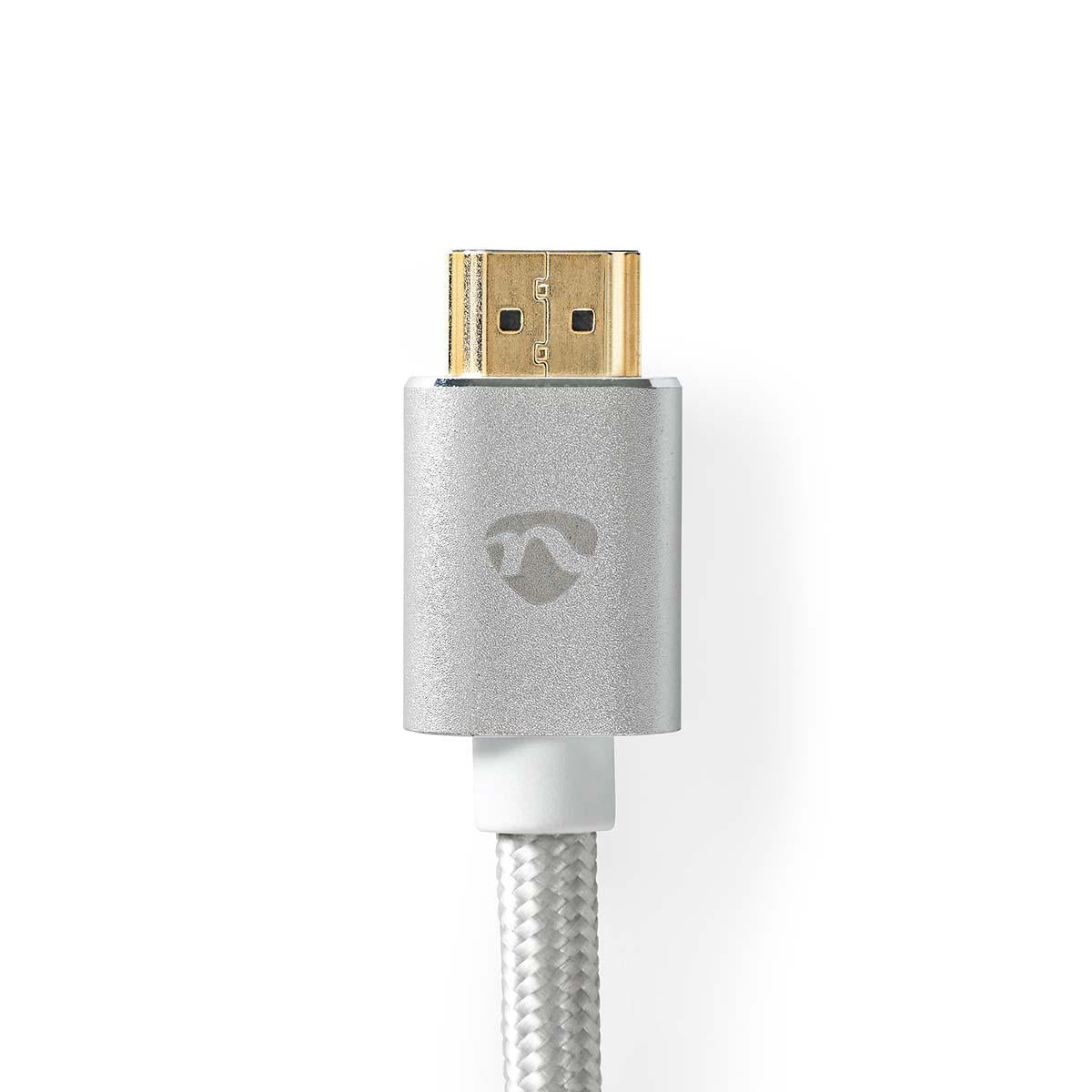 Nedis DVI-D auf HDMI Kabel 2560×1600 60 Hz – 2 m – Silber – für Gaming-PC, Spielekonsole, Blu-Ray-Player