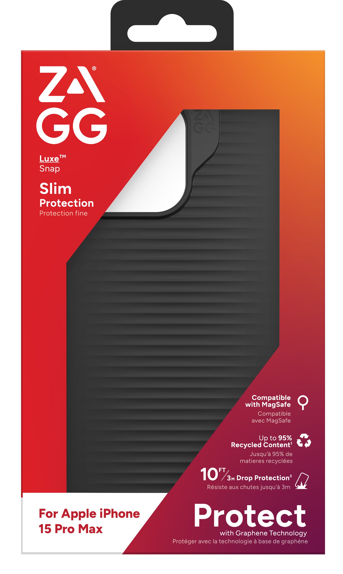 ZAGG Backcover Luxe Snap – für Apple iPhone 15 Pro Max – schwarz