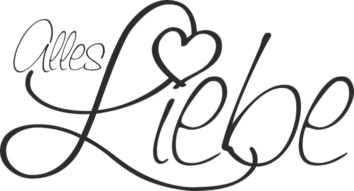 HEYDA Motivstempel – Alles Liebe – Gummi – 60 × 33 mm – Hellbraun