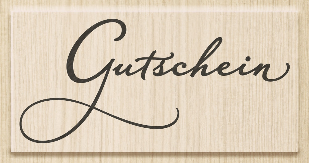 HEYDA Motivstempel – Gutschein – Holz – 75 × 35 mm