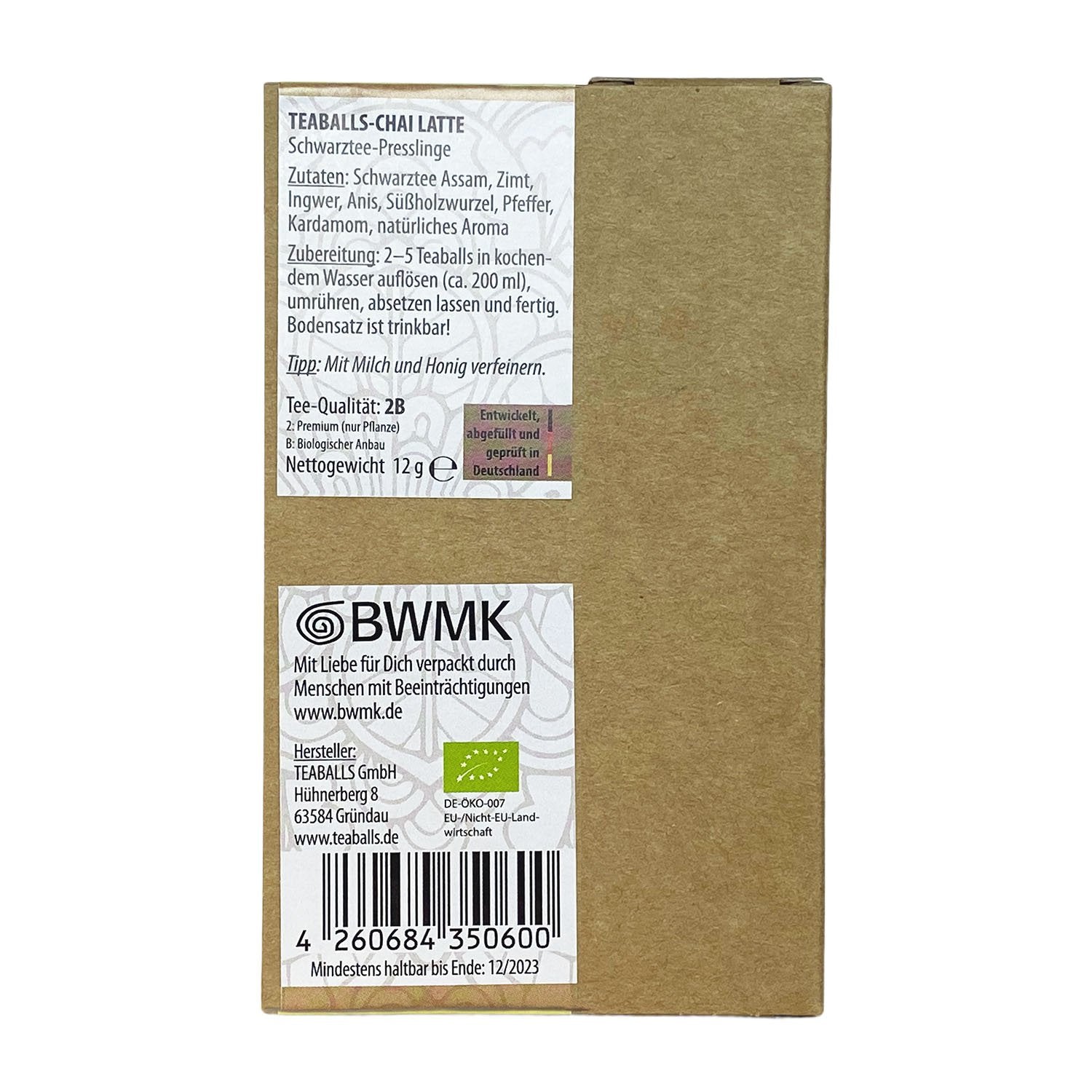 Teaballs Chai Latte – Instant-Teebällchen 140 Stück – Bio