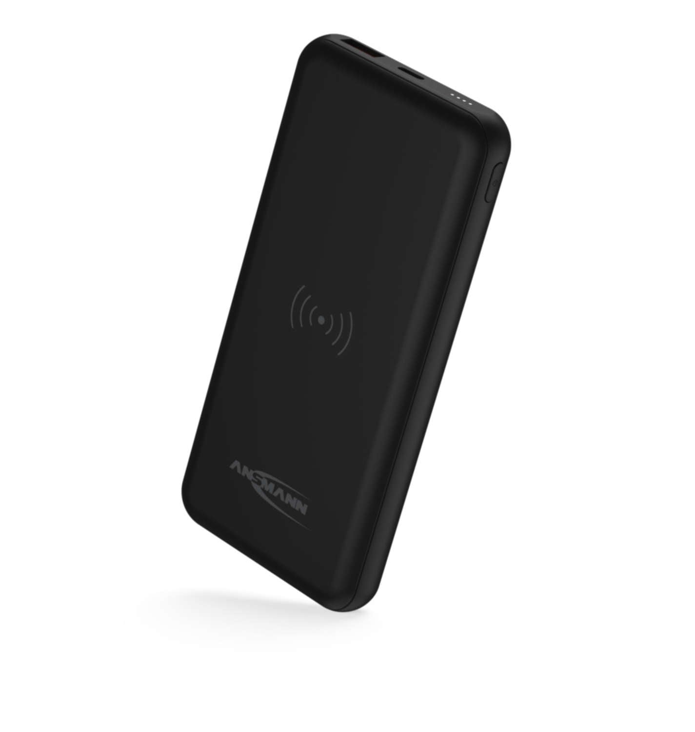 Ansmann PB218 Wireless Powerbank 10'000 mAh – 18 W PD, Wireless 10 W, 1× USB-C, 1× USB-A, schwarz