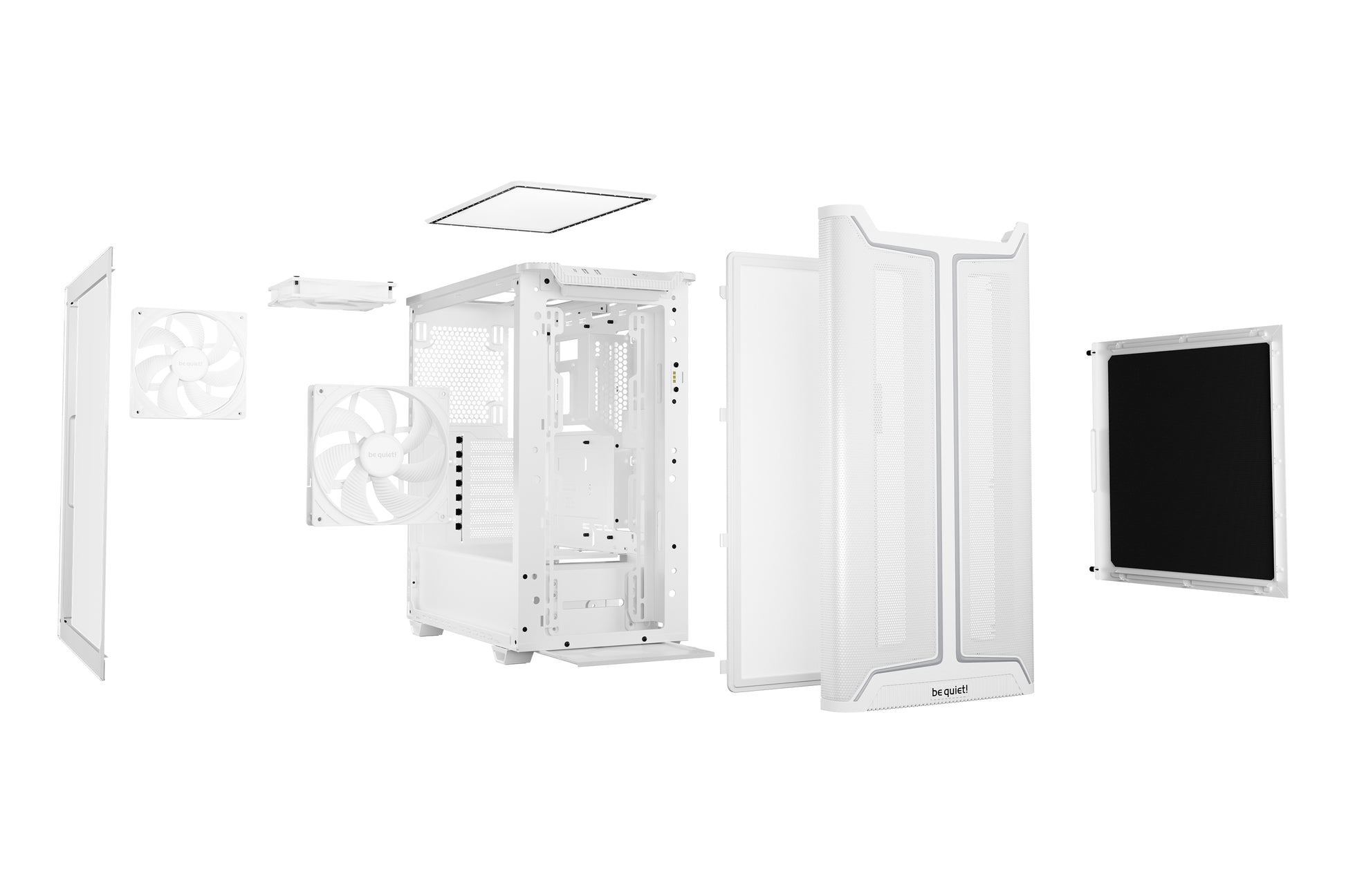 be quiet! be quiet Pure Base 501 DX – PC-Gehäuse – Midi-Tower, Weiss, ATX/micro ATX/Mini-ATX, 2×3,5", 5×2,5", 36,8 cm