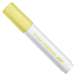 Pilot Pigment-Marker Pintor – Rundspitze 0,9-1,5 mm – Pastellgelb – Für dunkle Oberflächen geeignet