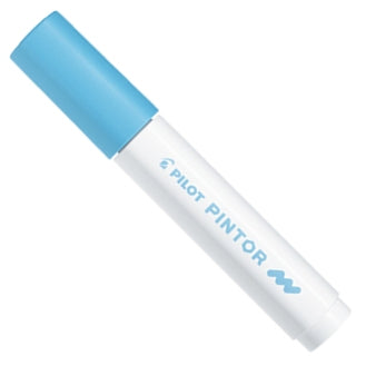 Pilot Pigment-Marker Pintor – Rundspitze 0,9-1,5 mm – Pastellblau – Für dunkle Oberflächen geeignet